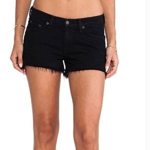 Rag & Bone black denim shorts size 26